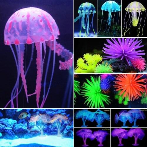 Wholesale Fish tank Landscaping Swimming Fish Artificial Jellyfish/Sea Horse/Lionfish/Coral Ornament Aquarium Fish Tank Decor