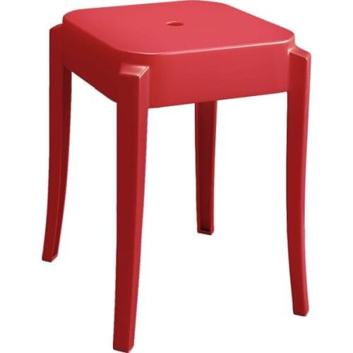 Plastic stool thickened household high stool solid dining table high stool simple stackable square stool stackable chair