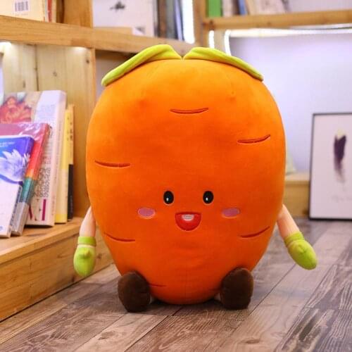 50/60cm 1pcs Big Cretive Simulation Carrot Plush Toy Super Soft Carrots Doll Stuffed with Down Cotton Pillow Cushion Gift