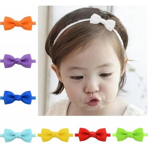 1Pcs Baby Girl Headband Infant Cloth Tie Bows Headwear Tiara Gift Toddlers bandage Ribbon Newborn Headwrap Kid Hair Accessories