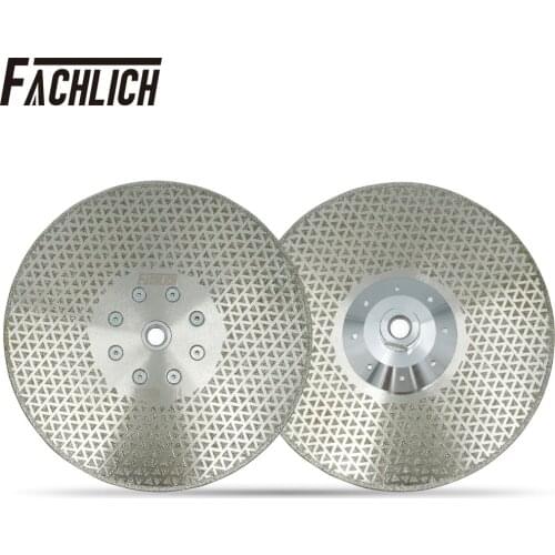 FACHLICH 2pcs Professional Electroplated Diamond Cutting Disc Grinding Saw Blade for Granite Marble Grinding Wheel