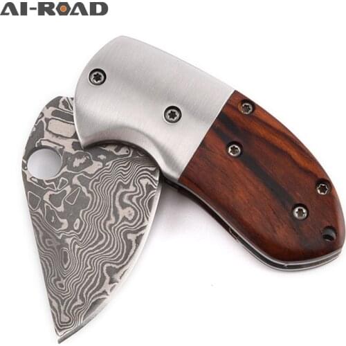 Damascus Steel Folding Knife Outdoor Portable Pocket EDC Tools Hunting Knives Camping Jackknife Tactics Survival Knives