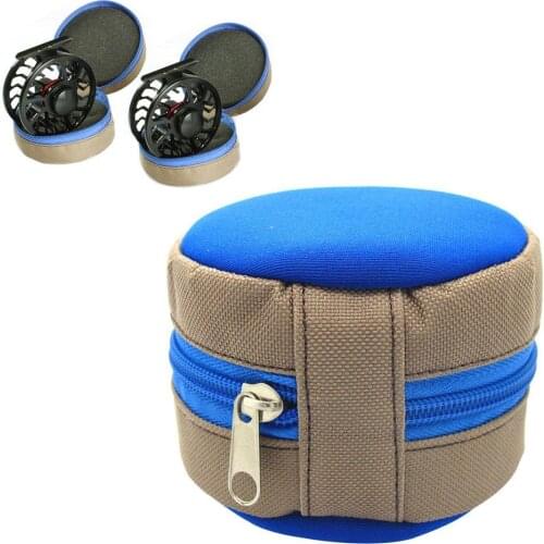 Outdoor Portable Fishing Bag Fly Fishing Reel Zipper Storage Pouch Protective Case Bag
