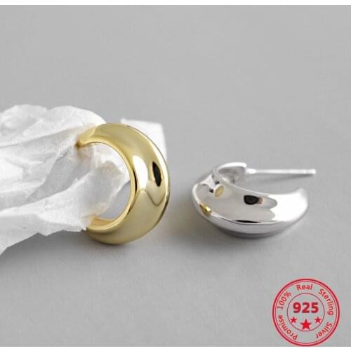 Japanese And Korean Popular 925 Pure Silver Stud Simple Irregular Concave Convex Shape Fashion Versatile Small Ear Accessories
