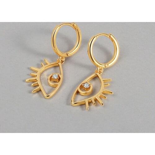 VENTFILLE 925 Sterling Silver EyE Drop Earrings Ear Clips Double pierced Earring Earrings Women Girls Gifts