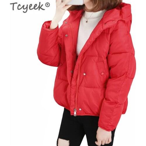 Winter Jacket Women Thick Cotton Coat Hat Hooded Short Parkas Fashion Ladies Warm Tops Chaqueta Mujer LWL893