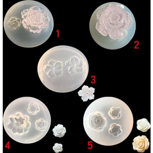 1Pcs DIY Crystal Flower Style Resin Casting Mold Uv Glue Handicraft Production Mold Accessory Making Tool