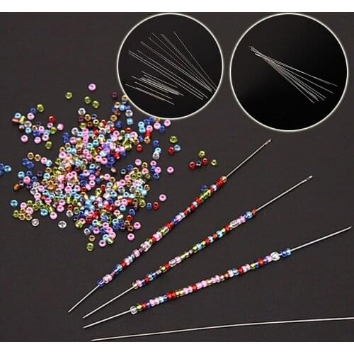 10 Pcs Open Beads Needles With Large Curved Eyes 4CM/10CMDIY Long String Jewelry Beads Jewelry Making Tools Metal Sewing Needles