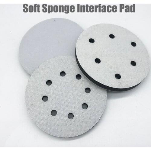2PCS 5 Inch 125mm Soft Sponge Interface Pad for Sanding Pads and Hook&Loop Discs Uneven Surface Polishing