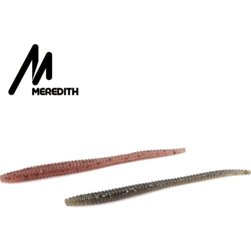 MEREDITH 20pcs 80mm 1.12g Simulation Earthworm Red Fishing Worms Artificial Fishing Worms Fishy Lures Soft Baits Fishing Tacklem