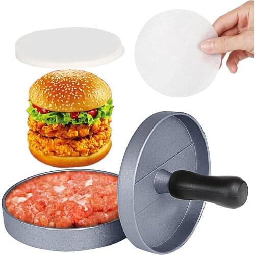 Aluminum Burger Press Kitchen DIY Form For Cutlets Hamburger Press Patty Maker Cooking Tools Grill Hamburger Mold Meat Press