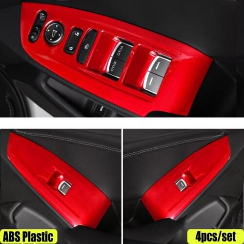 Car Interior Door Window Lift Regulator Cover Trim Kit Carbon Fiber Texture ABS Fit for Honda Accord 2017 2018 Gen. 10th