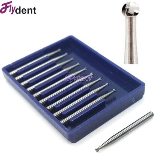 10 Pcs Dental Carbide Burs FG1/2/3/4/5 round bur Tungsten steel Burs for high speed handpiece dental tool