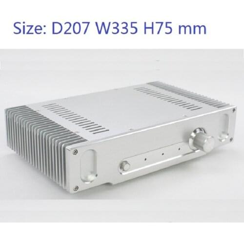 Size D207 W335 H75 DAC Amplifier Case Aluminum Chassis Power Supply DIY Preamp Headphone Home Audio Hifi Enclosure WA55