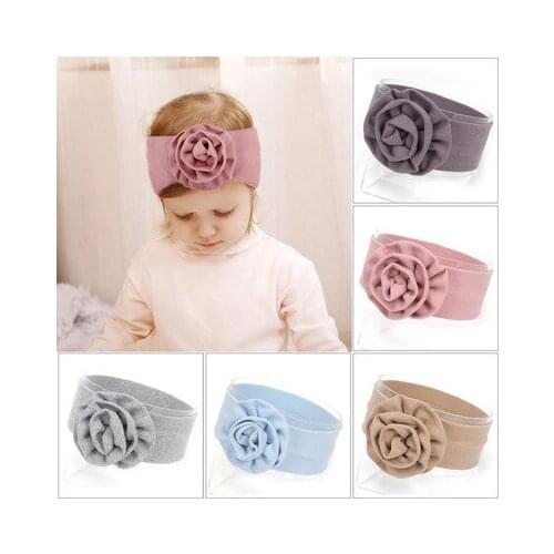 Baby Kids Newborn Infant Princess Big Bow Turbon Knot Headband Hairband Cotton Flower Childrens Hair Band