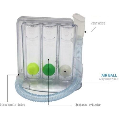 Respiratory exerciser Breathing trainer three ball lung capacity training instrument lung function rehabilitation