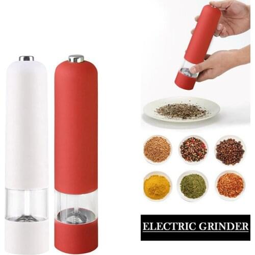 Electric Automatic Pepper Salt Mill Gadget Kitchen Tools Seasoning Bottle Spice Grinder Kitchen Accessories With LED Light
