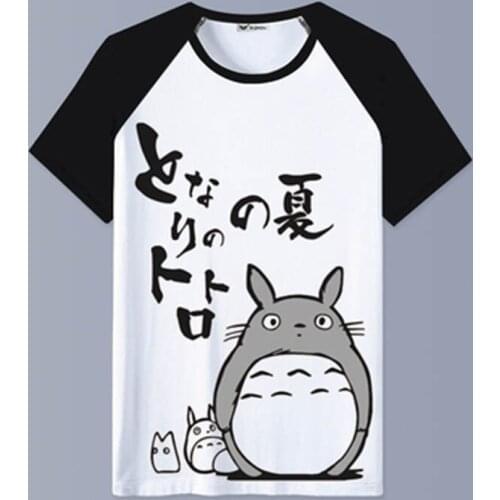 Totoro T Shirt Anime Miyazaki Hayao Cosplay Costume Anime Short Sleeve T-shirt Men Women Tops