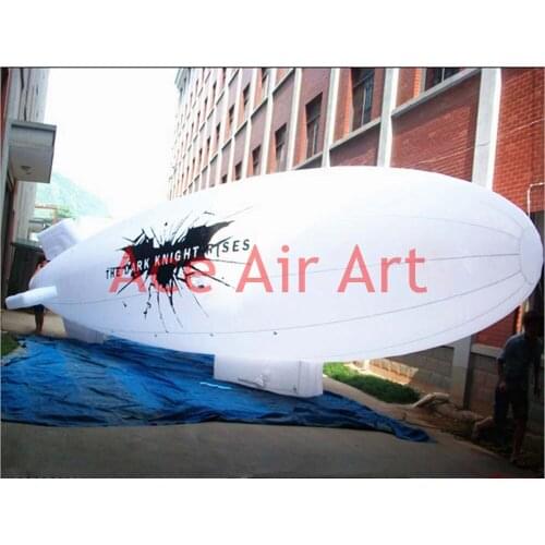 Giant inflatable advertising Airship boat seaplane model with logo on Ground