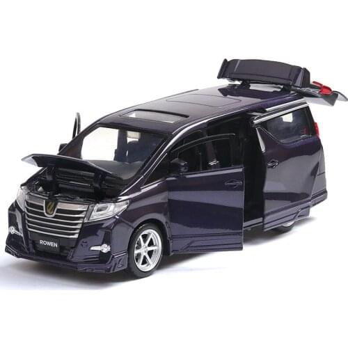 Hot Selling 1:32 Business Van Alfa Alloy Sound And Light Pull Back Childrens Toy Car Model