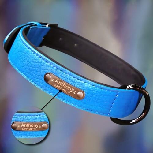 Personalized Dog Collar Luxury Designer Pet Collar for Small Large Dogs Engraved ID Tag Nameplate Collar for French Bulldog Pug