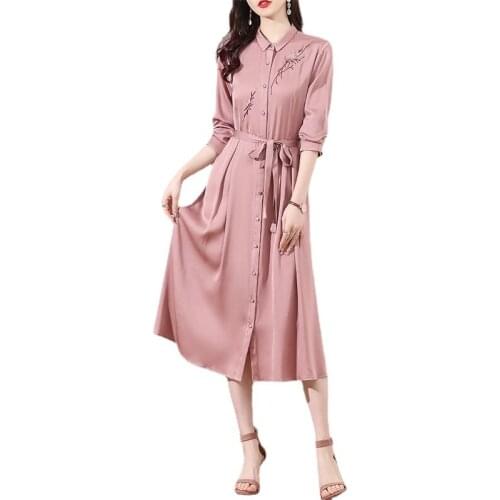 ISINBOBO Fashionable Shirt Dresses