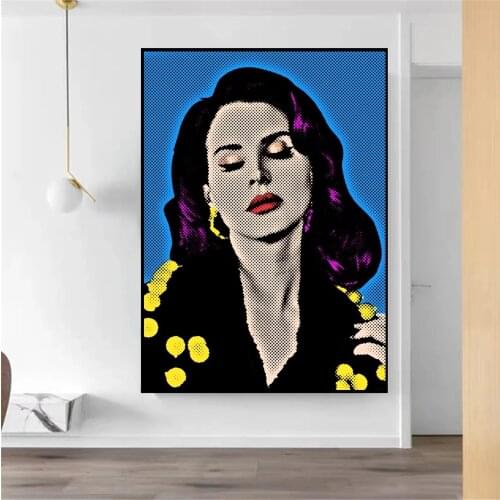 Canvas Painting Female Singer Home Decoration Lana Del Rey Wall Art Picture Prints Modular Modern No Frame Poster Living Room