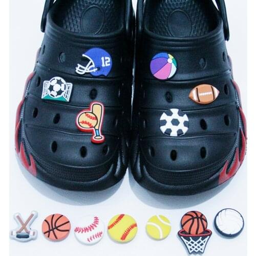 Single Sale Shoe Charms 13 Types of Ball PVC Shoe Accessories Sandals Decoration for Croc Jibz kids favor Cute X-mas Gift