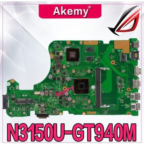 Akemy X555SJ Notebook Motherboard N3150 CPU For Asus X555S X555SJ A555S laptop Motherboard X555SJ Mainboard X555SJ motherboard