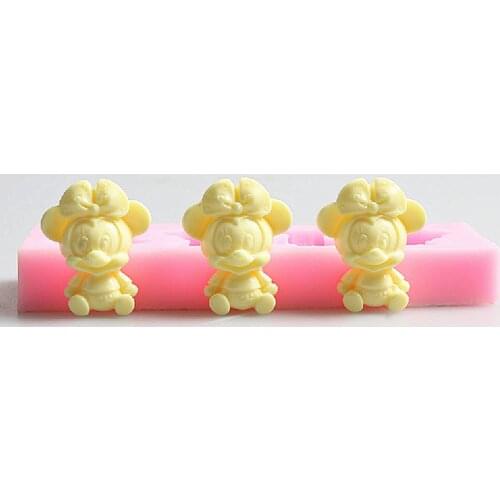 Mouse Shape Fondant Resin Silicone Mold for Baking Pastry Cup Cake Dessert Plaster Lace Decoration Kitchen Tools Baking Mold