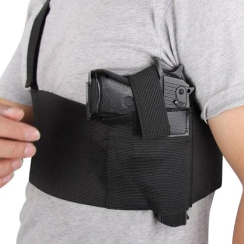Outdoor Durable and Flexible Tactical Adjustable Belly Band Waist Pistol Gun Belt Girdle Ultimate Concealed Carry Belly Holster