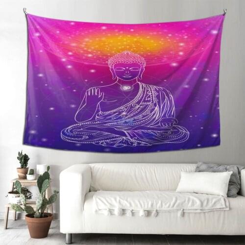 Buddha 3D Printed small 95x73cm Wall Tapestry Cheap Wall Hanging Bohemian Mandala Tapestries Art Decor