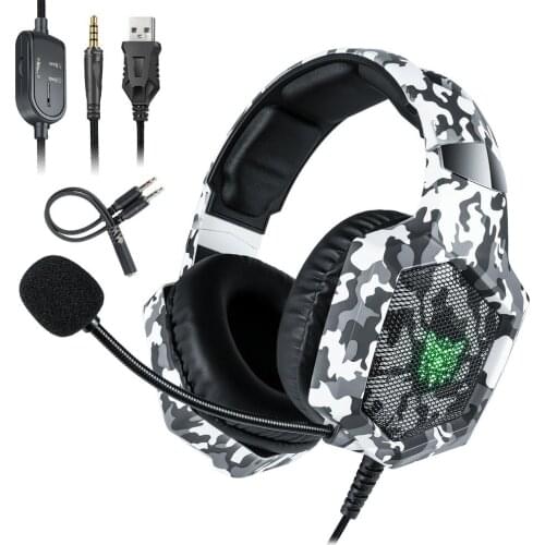 Headset K8 USB Interface With 3.5mm Plug Full Earmuffs Sharp Sound Sense Cool Colorful Breathing Lamp