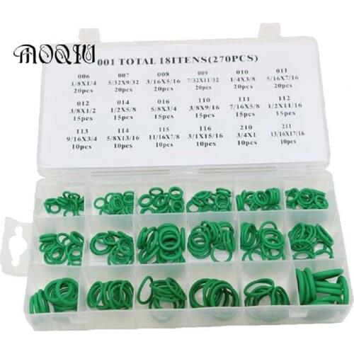 New Hand Tools Set 270pcs / 225pcs 18 Sizes the ring type rubber ring car air conditioning car repair vehicle refrigerant ring