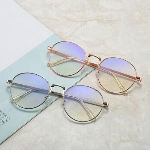 Anti Blue light Small Round Glasses Frame Women/Men Myopia Optical Metal Eyeglasses Anti-blue Clear Eyewear Frames