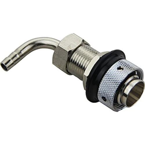 Beer Tap Faucet Shank with 8mm Barber Elbow, Chrome Plate Brass Shank G5/8 for Adjustable Tap Draft Beer Dispenser Home Brewing