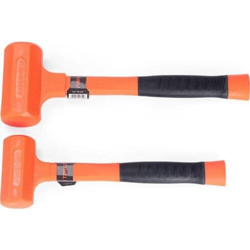 Rubber Mallet- Durable Solid Rubber Head for Flooring Woodworking -Ergonomic Grip Handle Blow Hammer Mallet Soft Blow