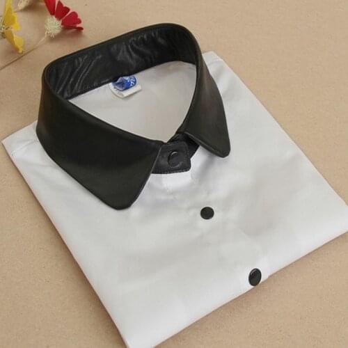 Fashion new high - quality shirt shirt decorated womens lace stand fake collar Ladies black Glove Save Office Lady Collar