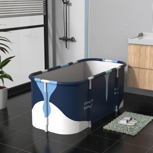 Full Body Bathing Bucket 2 Persons Foldable Bathing Tub PVC Portable Adults Non-Inflatable Bathtub Household Insulated Barrel