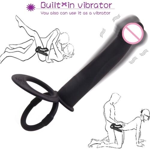 10 Speed Strapon Double Penetration Dildo Anal Vibrator Adult Erotic Sex Products Shop Toys For Men Couples Women Massager