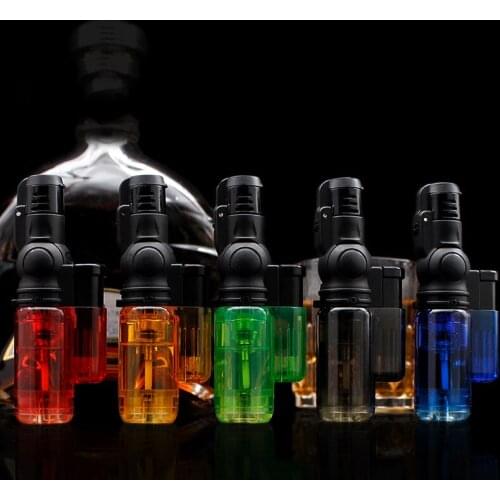 Windproof Jet Torch Lighter Turbo Butane Gas Adjustable Flame Lighter BBQ Kitchen Cook Ignition Gun Picnic cigar cigarette Tool