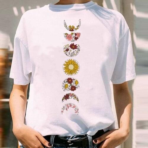 Women Graphic Floral Flower Travel Cute Ladies Short Sleeve Clothing Fashion Lady Print Female Clothes Tops Tees Tshirt T-Shirt