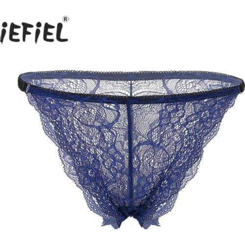 Women Lace Panties Ladies Sexy Hollow See Through Sheer Floral Lace Lingerie Low Rise G-String Thong Bikini Briefs Underwear