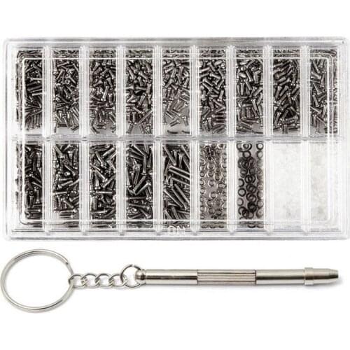 1set Micro-Screws Tool Set for Eyeglass Sunglass Spectacles Watch Screws Mini Screws Nail Nut Assortment Kit Repair Tool Set