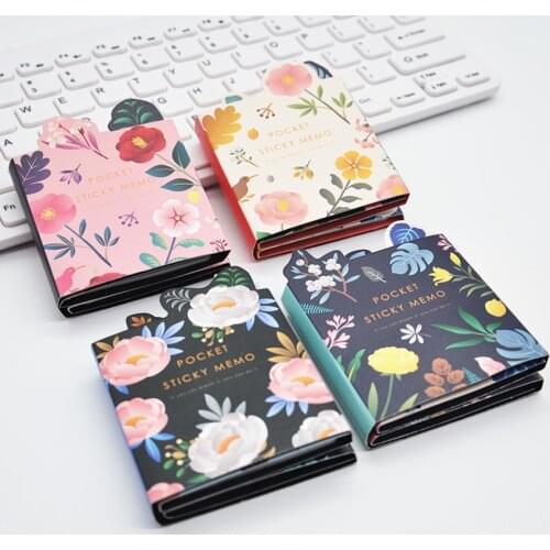 1 PC Kawaii flower 6 Folding Memo Pad Sticky Notes Memo Notepad Bookmark Gift Stationery