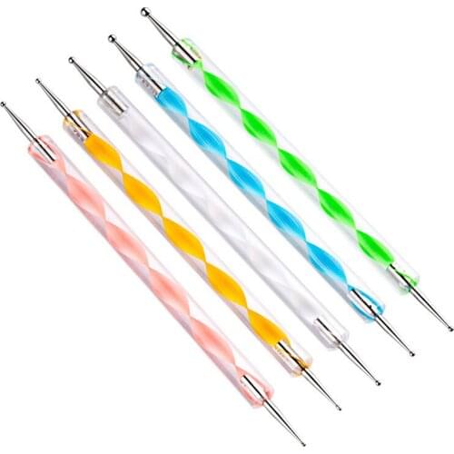 5pcs Nail Art Dotting Pens Nail Drill Point Nail Tools for DIY Nail Art Decor Nail Art Dotting Pen