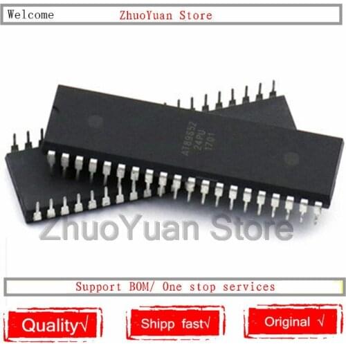 50PCS/lot AT89S52-24PU AT89S52-24 AT89S52 DIP-40 IC Chip New Original In stock