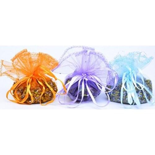 50pcs diameter 26/35cm gauze bag drawstring pouch wedding birthday Christmas candy gift bag display bag Round Organza bag 5z