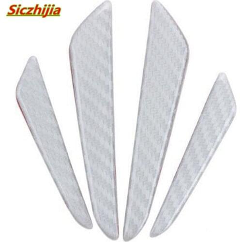 4 carbon fiber car stickers door edge protection stickers for Skoda Octavia Fabia Rapid Superb Yeti Roomster