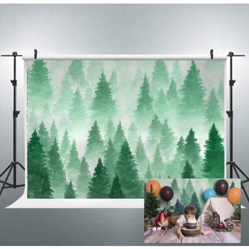 BEIPOTO Christmas Backdrops for Photography Green Pine Trees Photo Background baby Studio Props photo shoot birthday party decor